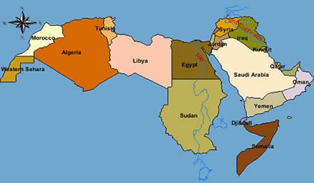 Arabnyelv terkep